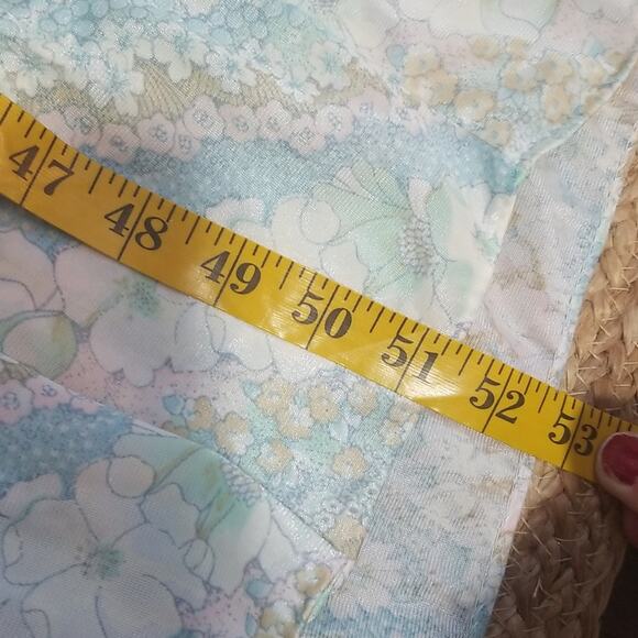 Vintage 80s Union Label Long Floral Slip Nightgown - Picture 7 of 7